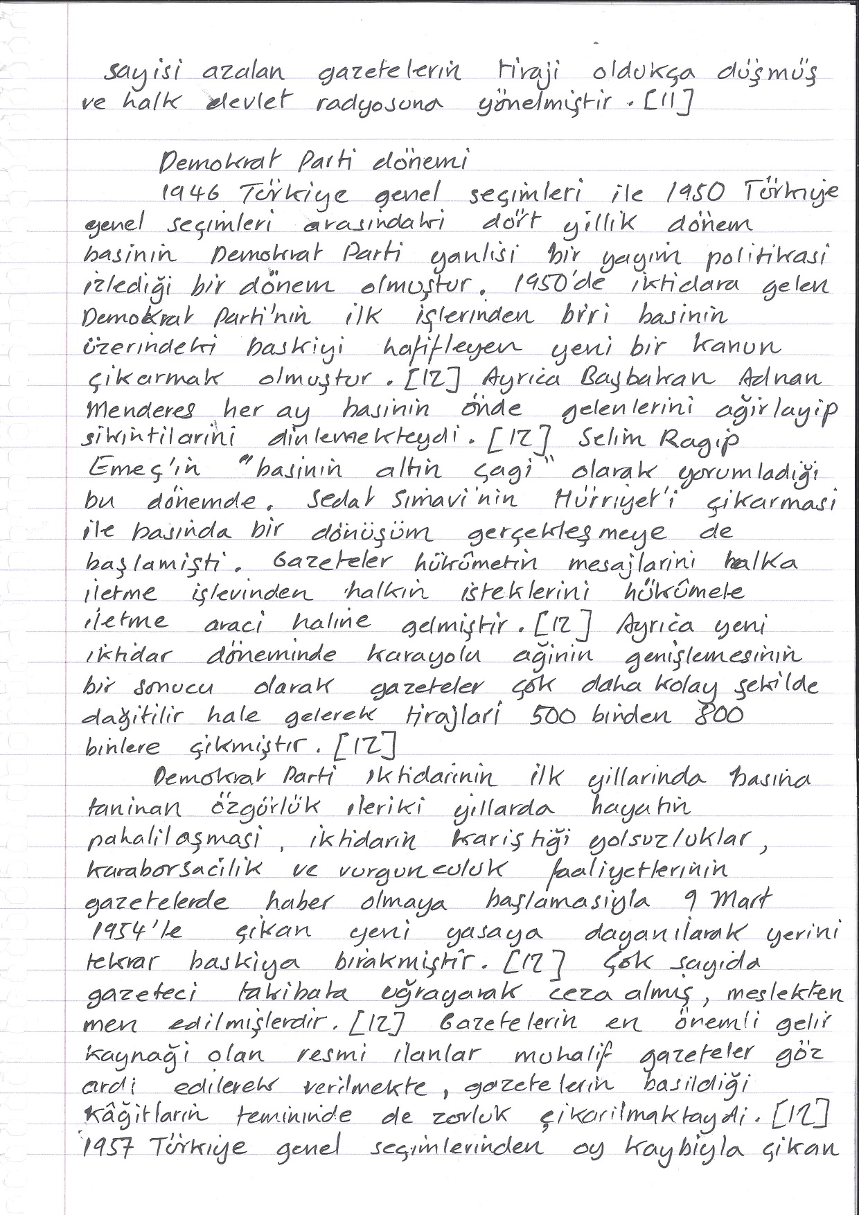 Censorship in Turkey, Handwritten